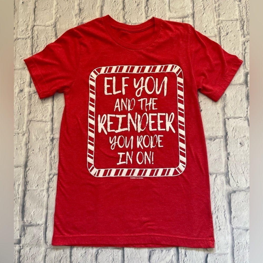Christmas Shirt Funny Graphic - Elf You - NO SIZE TAG